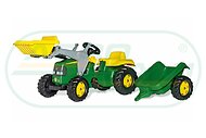 Zabawka traktor Rolly Kid JOHN DEERE z Ładowaczem i Przyczepą